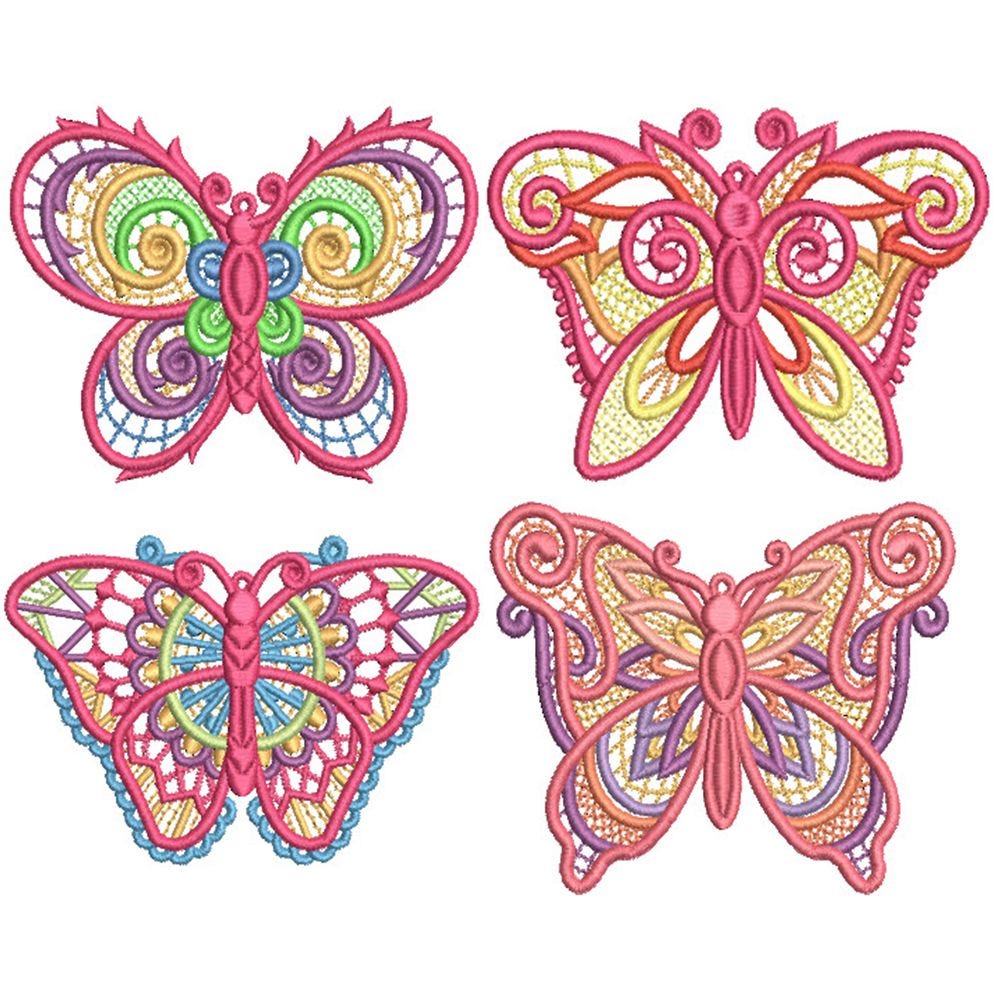 BUTTERFLY - acada92264② Fluttering Applique Butterfly (Freestanding)