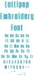 Lollipop Embroidery Font | Machine Embroidery Designs by JuJu
