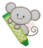 Crayon Mouse Applique | Machine Embroidery Designs by JuJu