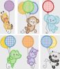 Floating Balloon Critters Machine Embroidery Designs by JuJu 