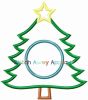 Christmas Tree Monogram Circle | Machine Embroidery Designs by JuJu/ Stitch Away Applique