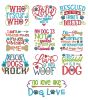 Dog Sayings Set 2 Machine Embroidery Designs by JuJu

