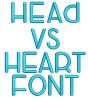 Head Vs Heart Embroidery Font Machine Embroidery Designs by JuJu