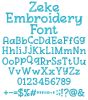 Zeke Embroidery Font | Machine Embroidery Designs by JuJu