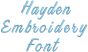 Hayden Embroidery Font | Machine Embroidery Designs by JuJu