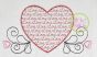 Heart Love Motif Embroidery Design | Machine Embroidery Designs by JuJu