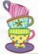 Tea Time Applique Machine Embroidery Designs by JuJu 