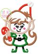 Elf Twin Girl Applique | Machine Embroidery Designs by JuJu