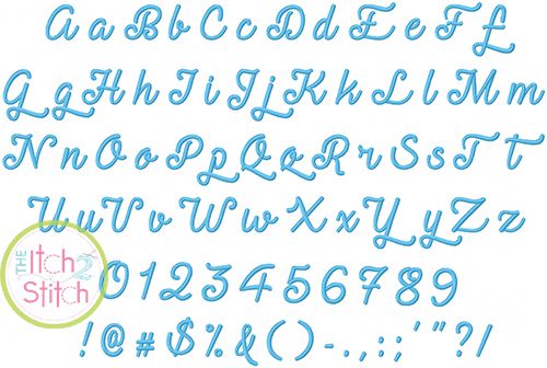 Requited Script Embroidery Font | Machine Embroidery Designs by JuJu