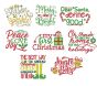 Christmas Word Art Set 4 Machine Embroidery Designs by JuJu
