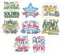 Military Word Art Machine Embroidery Designs By JuJu
