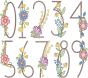 Simple Floral Farmhouse Numbers | Machine Embroidery Designs by JuJu