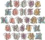 Watercolor Flowers Alphabet | Machine Embroidery Designs by JuJu