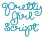 Pretty Girl Script Embroidery Font Machine Embroidery Designs by JuJu