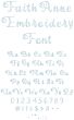 Faith Anne Embroidery Font | Machine Embroidery Designs by JuJu