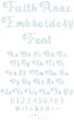 Faith Anne Embroidery Font | Machine Embroidery Designs by JuJu