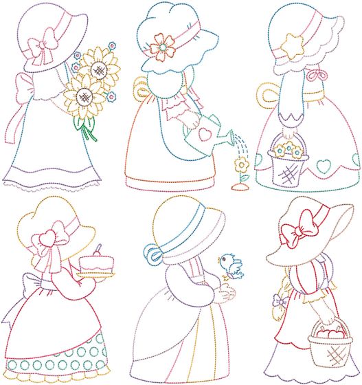 Prairie Girls | Machine Embroidery Designs by JuJu