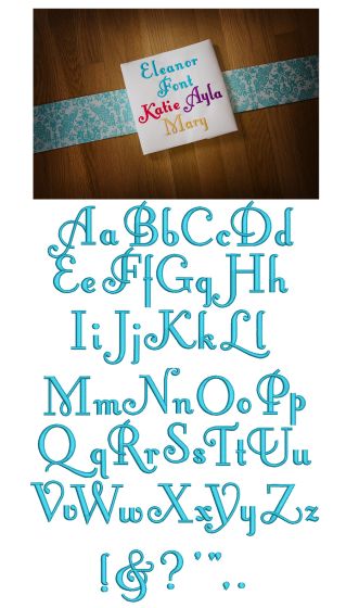 Eleanor Embroidery Font Machine Embroidery Designs by JuJu