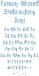 Lemon Blissed Embroidery Font | Machine Embroidery Designs by JuJu