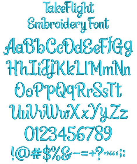 Take Flight Embroidery Font | Machine Embroidery Designs by JuJu