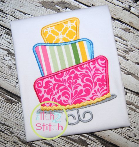 Cake on Stand | Machine Embroidery Designs by JuJu