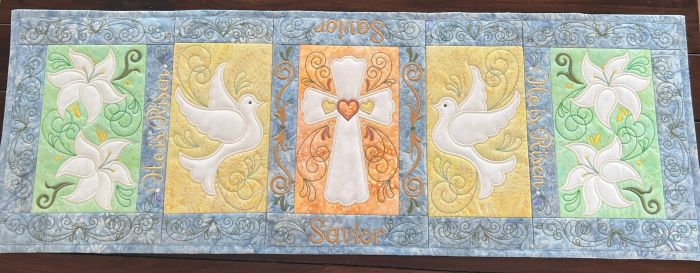 ITH Easter Blessings Table Runner | Machine Embroidery Designs by JuJu