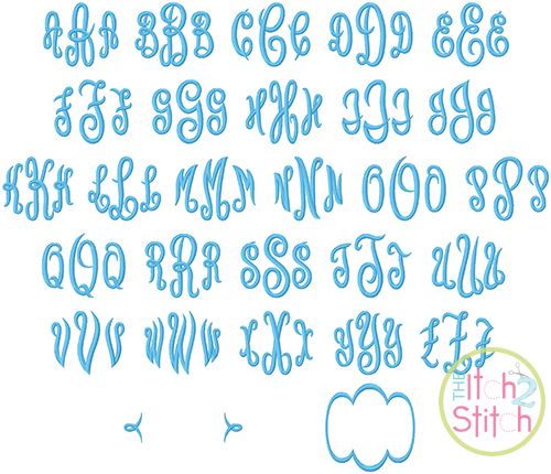 Empress Monogram Embroidery Font | Machine Embroidery Designs by JuJu