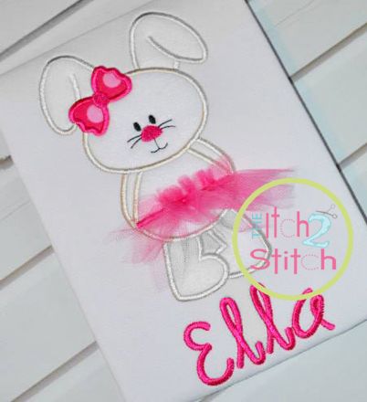 Bunny Tutu Applique | Machine Embroidery Designs by JuJu