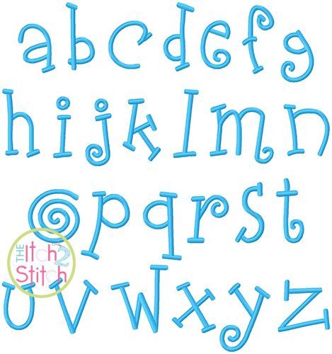 Ziggy Embroidery Font | Machine Embroidery Designs by JuJu