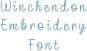 Winchendon Embroidery Font | Machine Embroidery Designs by JuJu
