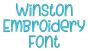 Winston Embroidery Font | Machine Embroidery Designs by JuJu