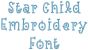 Star Child Embroidery Font | Machine Embroidery Designs by JuJu