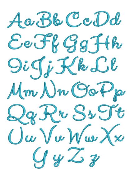 Emily Script Font Machine Embroidery Designs by JuJu