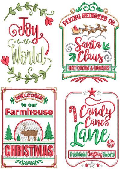 Farm Fresh Christmas 14 | Machine Embroidery Designs by JuJu