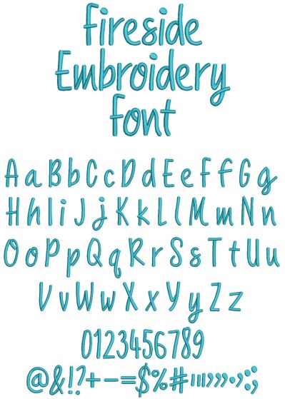 Fireside Embroidery Font | Machine Embroidery Designs by JuJu