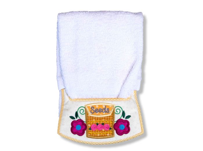 ITH Seed Packet Wrap Around Towel Topper | Machine Embroidery Designs by JuJu