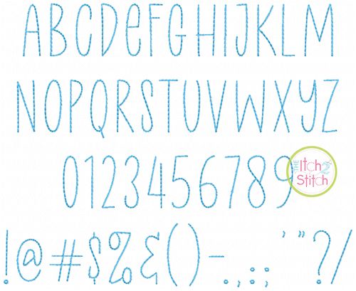 Courtside Bean Stitch Embroidery Font | Machine Embroidery Designs by JuJu