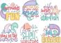 Mermaid Word Art | Machine Embroidery Designs by JuJu