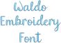 Waldo Embroidery Font | Machine Embroidery Designs by JuJu