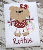 Bulldog Cheer Mascot Applique | Machine Embroidery Designs by JuJu