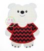 Bulldog Jersey Mascot Applique | Machine Embroidery Designs by JuJu