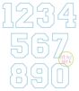 I2S Varsity Numbers Applique | Machine Embroidery Designs by JuJu