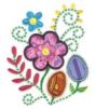 Jacobean Floral Applique Machine Embroidery Designs by JuJu 