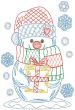Christmas Greeting Cards Set 4 Digital Embroidery Designs by JuJu