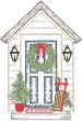 Christmas Door Vintage Sketch | Machine Embroidery Designs by JuJu