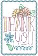 Thank You Greeting Cards 1 | Machine Embroidery Designs by JuJu