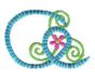 Bloomin Alphabet Machine Embroidery Designs by JuJu