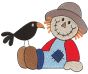 Cute Scarecrows Filled Machine Embroidery Designs by JuJu