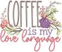 Coffee Date Word Art 2 | Machine Embroidery Designs by JuJu