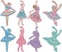Free Standing Lace Ballerinas 1 | Machine Embroidery Designs by JuJu